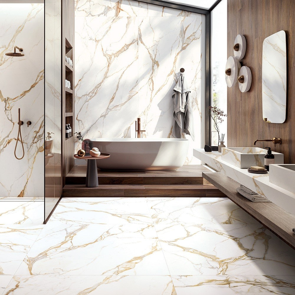 Pavimento/rivestimento In Gres Porcellanato Effetto Marmo PREMIUM WHITE - Foto 8