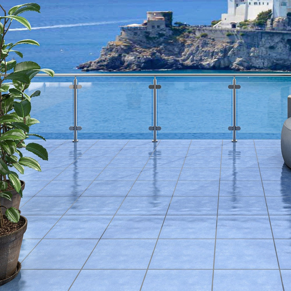 Piastrelle Per Pareti Ceramica Con Mini Dita Lucide Maculate Blu Cobalto