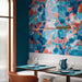 Ristorante con rivestimento in gres effetto carta da parati, lucido, della collezione Paper41 Lux di 41zero42, 60x120 cm, Decoro Jacques