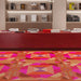 Libreria con pavimento in gres porcellanato effetto cementina pop art, formato 120x120 cm, colore fucsia, One Decoro 07 di 41zero42