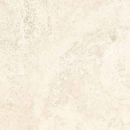 dettaglio piastrella in gres porcellanato effetto metallo ossidato 80x80 della collezione La Geoteca nella colorazione Travertino Ivory Cross di gardenia orchidea