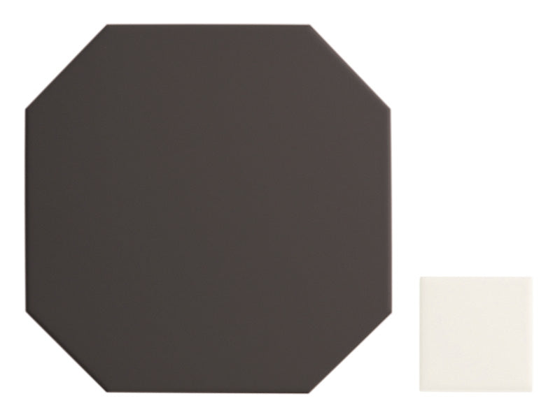 Piastrella pavimento in gres ottagonale con tozzetto della collezione Imperiale di Self Style by Keradom, formato 15x15 colore Nero