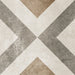 Dettaglio piastrella per pavimento e rivestimento in gres porcellanato effetto cementina dai colori vintage opaca. Collezione Cementine di Ceramica Valsecchia, formato 20x20, Mix Color