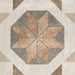 Dettaglio piastrella per pavimento e rivestimento in gres porcellanato effetto cementina dai colori vintage opaca. Collezione Cementine di Ceramica Valsecchia, formato 20x20, Mix Color