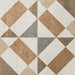 Dettaglio piastrella per pavimento e rivestimento in gres porcellanato effetto cementina dai colori vintage opaca. Collezione Cementine di Ceramica Valsecchia, formato 20x20, Mix Color