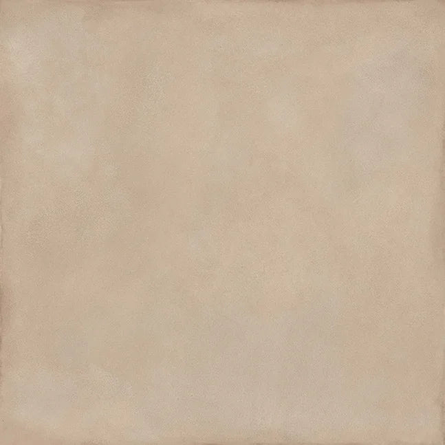 Dettaglio piastrella in gres porcellanato effetto cemento nuvolato della collezione Terrae di Casalgrande, formato 20x20 cm, colore Beige