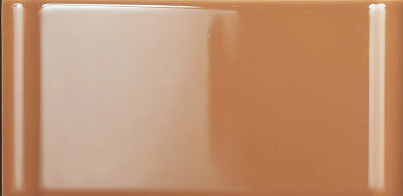 Dettaglio Piastrella da rivestimento in pasta bianca serie Mou di 41zero42, effetto mattoncino lucido tridimensionale, formato 6.2x12.5 cm, Colore Glossy Caramel Mix