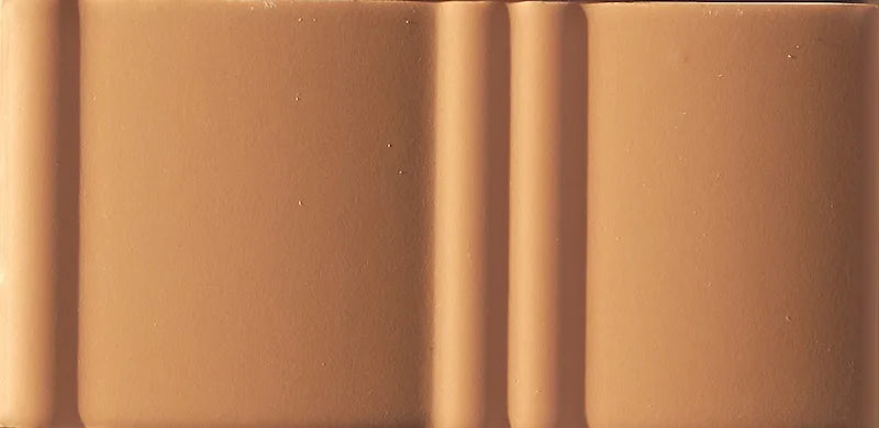 Dettaglio Piastrella da rivestimento in pasta bianca serie Mou di 41zero42, effetto mattoncino tridimensionale opaco, formato 6.2x12.5 cm, Colore Mix Matte Caramel