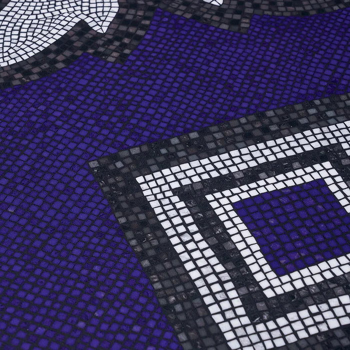 Foto dettaglio Piastrella per rivestimenti in gres porcellanato effetto mosaico, formato 120x120 cm, colore blu, bianco e nero, Two Decoro 05 di 41zero42
