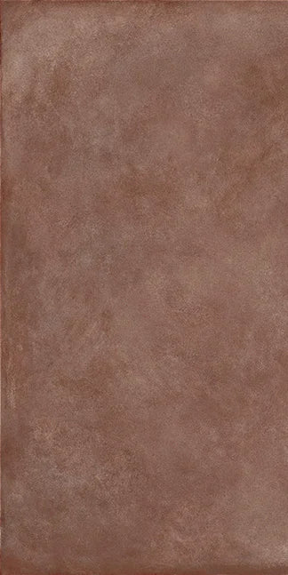 Dettaglio piastrella in gres porcellanato effetto cemento nuvolato per esterni della collezione Terrae di Casalgrande, formato 60x120 cm, colore Mattone