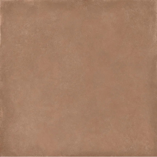 Dettaglio piastrella in gres porcellanato effetto cemento nuvolato per esterni della collezione Terrae di Casalgrande, formato 60x60 cm, colore Caramel