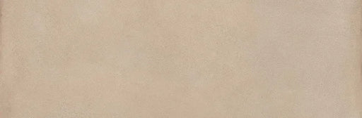 Dettaglio piastrella in gres porcellanato effetto cemento e effetto mattoncino della collezione Terrae di Casalgrande, formato 8x25 cm, colore Beige