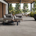 Piastrella per pavimento esterno in gres porcellanato effetto pietra della collezione Angers di Ceramica Rondine, formato 60x120 cm antiscivolo, colore Grey