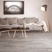 Salotto moderno con pavimento in gres porcellanato effetto legno rustico, serie Vintage di Ceramica Rondine, colore Centre 7.5x45 
