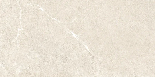 Piastrella per pavimento esterno in gres porcellanato effetto pietra della collezione Angers di Ceramica Rondine, formato 20x40 cm antiscivolo, colore Ivory