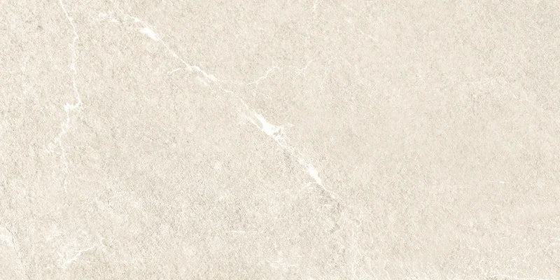 Piastrella per pavimento esterno in gres porcellanato effetto pietra della collezione Angers di Ceramica Rondine, formato 20x40 cm antiscivolo, colore Ivory