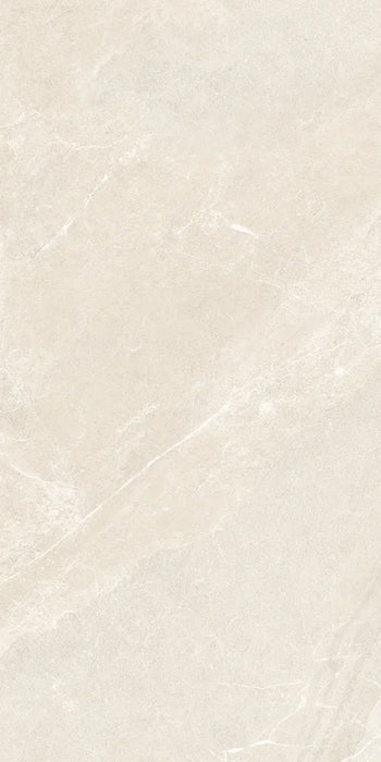 Piastrella per pavimento esterno in gres porcellanato effetto pietra della collezione Angers di Ceramica Rondine, formato 60x120 cm antiscivolo, colore Ivory