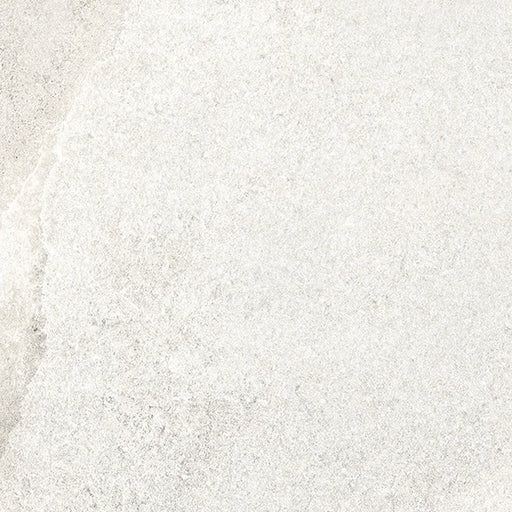 Piastrella per pavimento esterno in gres porcellanato effetto pietra della collezione Angers di Ceramica Rondine, formato 20x20 cm antiscivolo, colore White