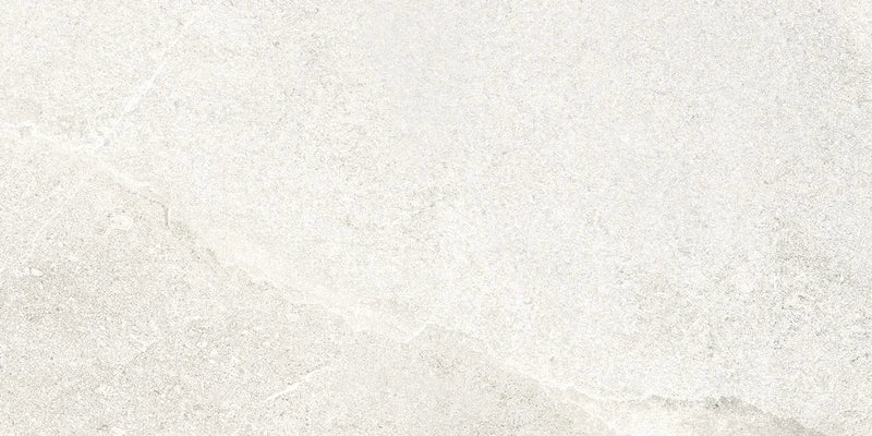 Piastrella per pavimento esterno in gres porcellanato effetto pietra della collezione Angers di Ceramica Rondine, formato 20x40 cm antiscivolo, colore White