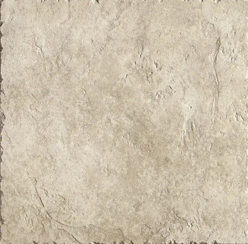 Dettaglio piastrella in gres porcellanato effetto pietra naturale anticata e vissuta, collezione Azteca di Settecento Ceramica, colore Avorio 49x49