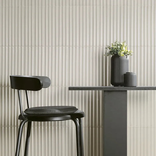 Ambientazione con Decoro KitKat  collezione Abacus di Settecento Ceramica, Flatt  Cotton 7,5x30