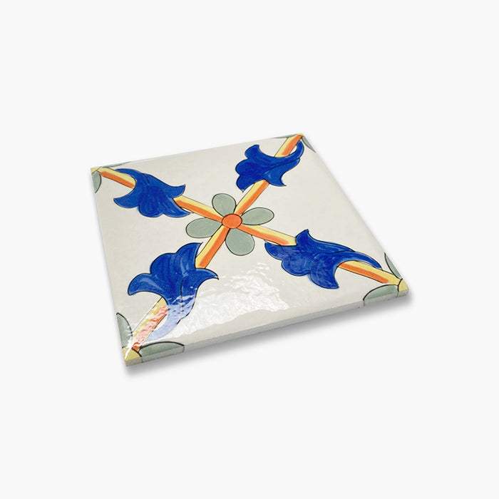 Foto piastrella per pavimento e rivestimento in gres porcellanato effetto cementina vietrese. Collezione Amalfi di Ceramica Valsecchia, formato 15x15, 9