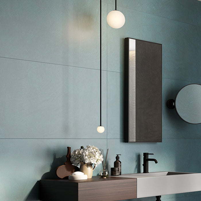 Rivestimento ceramico 60x120 cm della collezione Ludo, colore Blu di Ceramica Rondine.