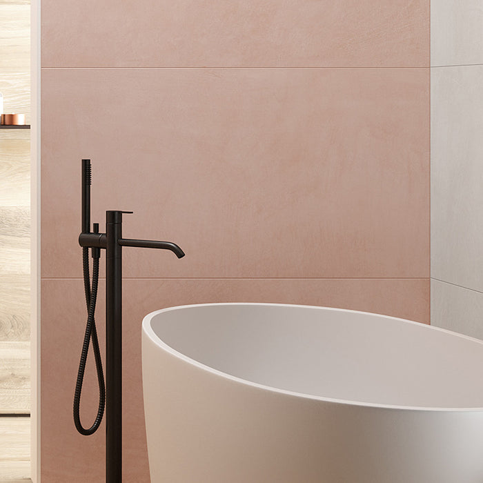 Rivestimento ceramico 60x120 cm della collezione Ludo, colore Cipria di Ceramica Rondine.