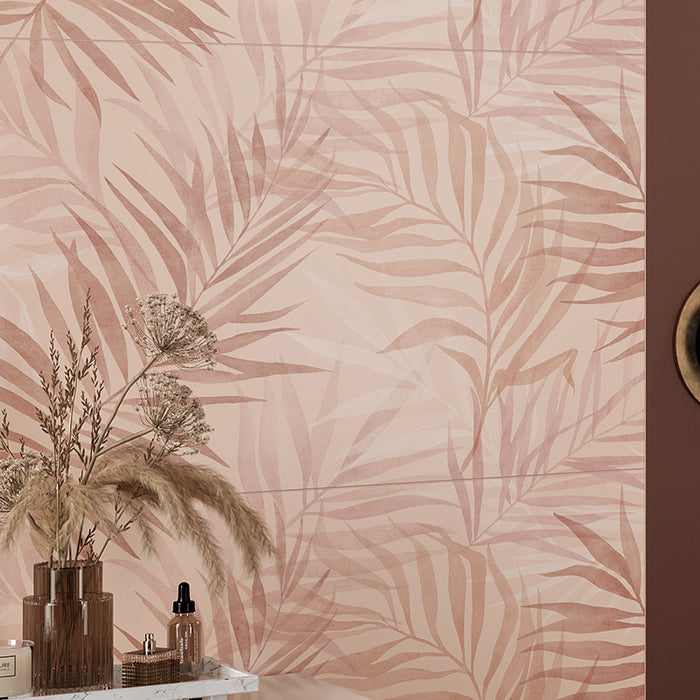 Rivestimento ceramico 60x120 cm della collezione Ludo, colore Decoro Felce di Ceramica Rondine.