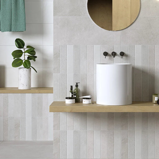 Rivestimento in bicottura effetto mattoncino, Brick Grigio 25x60 cm di Herberia, collezione Roma Wall