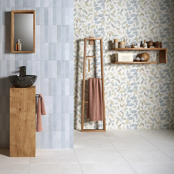 Rivestimento in bicottura effetto carta da parati, Decoro Foliage 25x60 cm di Herberia, collezione Roma Wall