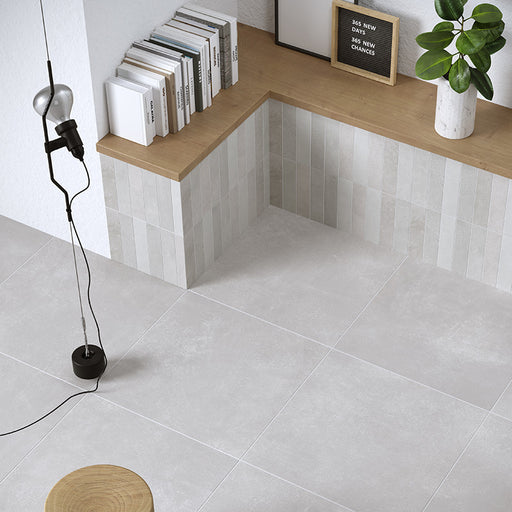 Piastrella per pavimento in gres porcellanato Bianco della collezione Roma di Herberia Ceramiche in formato 60x60
