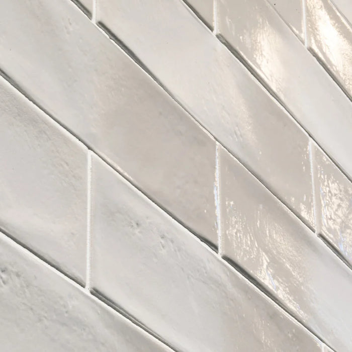 Dettaglio piastrella per rivestimento in gres porcellanato effetto mattoncino Semilucido 7,5x30 cm della collezione Allure, colore Cotton di Ceramica Settecento