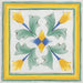 Angolare per fascia santa chiara. Angolo santa chiara 11x11, inserto decorato in stile maiolica vietrese della collezione riggiole napoletane di savoia italia