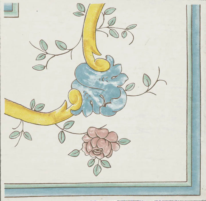 Angolare decorativo per fascia vivara, formato 17x17 collezione cotto mediterraneo di savoia italia
