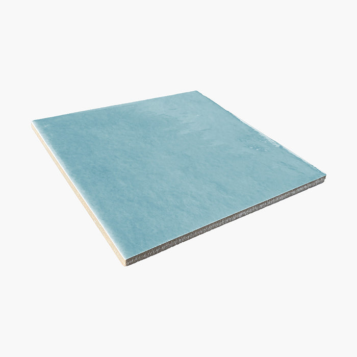 Dettaglio Piastrella da pavimento e rivestimento in gres porcellanato serie Antiche Riggiole Napoletane di Savoia Italia, COLORE ACQUAMARINA 34x34