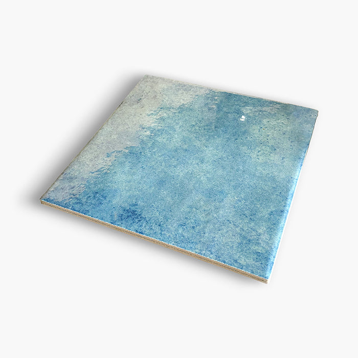 Foto Piastrella da pavimento e rivestimento in gres porcellanato serie Antiche Riggiole Napoletane di Savoia Italia, COLORE ZAFFIRO 22x22