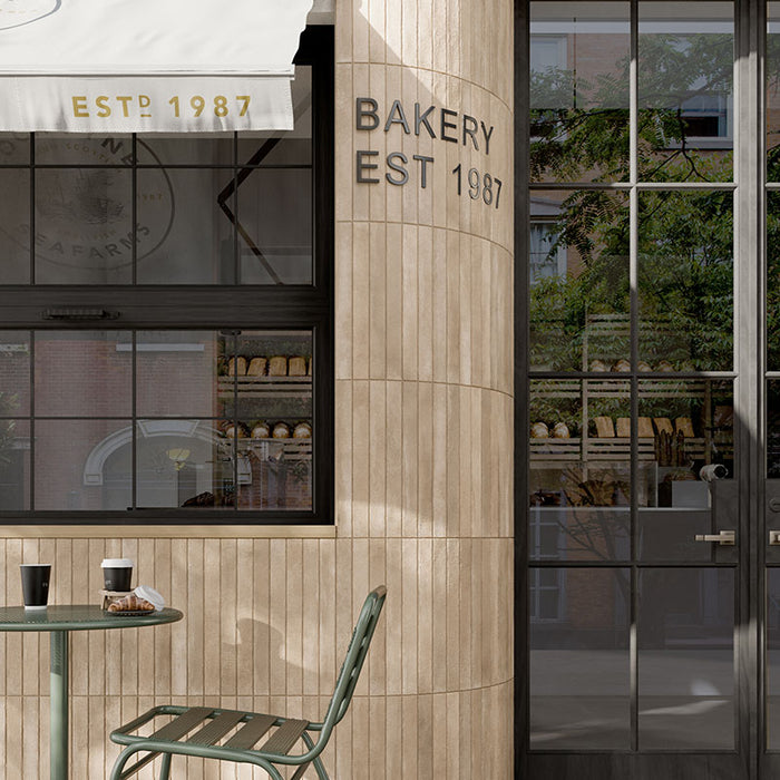 Piastrella per pavimento e rivestimento in gres porcellanato effetto mattoncino opaco 4.8x45 cm della collezione Arenosa, colore Beige di Ceramica Rondine