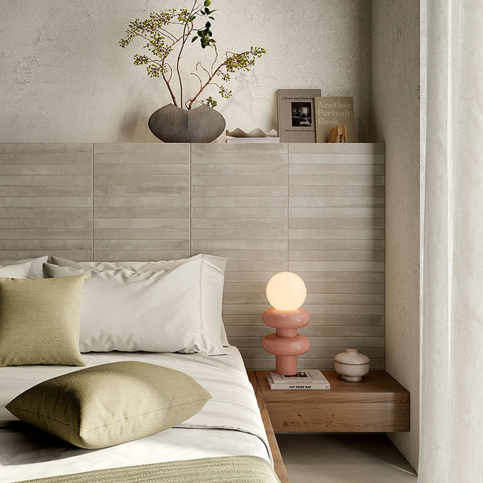 Piastrella per pavimento e rivestimento in gres porcellanato effetto mattoncino opaco 4.8x45 cm della collezione Arenosa, colore Greige di Ceramica Rondine