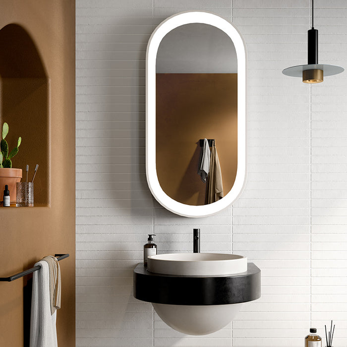 Piastrella per pavimento e rivestimento in gres porcellanato effetto mattoncino opaco 4.8x45 cm della collezione Arenosa, colore Total White di Ceramica Rondine