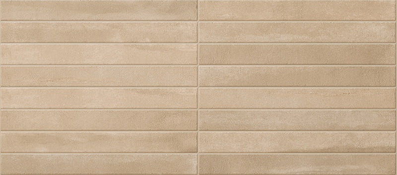 Piastrella per pavimento e rivestimento in gres porcellanato effetto mattoncino opaco 4.8x45 cm della collezione Arenosa, colore Beige di Ceramica Rondine