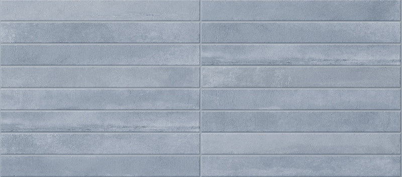 Piastrella per pavimento e rivestimento in gres porcellanato effetto mattoncino opaco 4.8x45 cm della collezione Arenosa, colore Blue di Ceramica Rondine