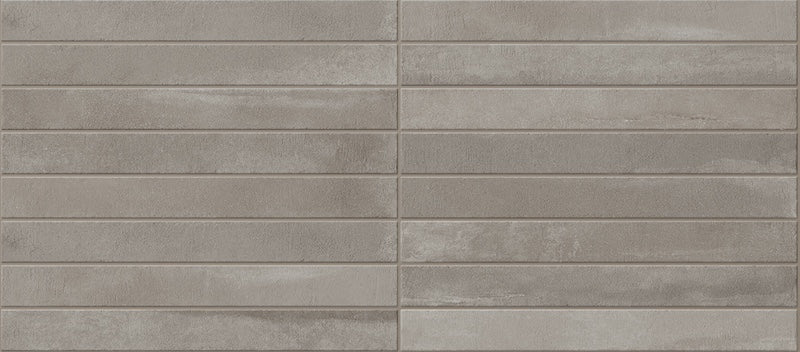 Piastrella per pavimento e rivestimento in gres porcellanato effetto mattoncino opaco 4.8x45 cm della collezione Arenosa, colore Grey di Ceramica Rondine
