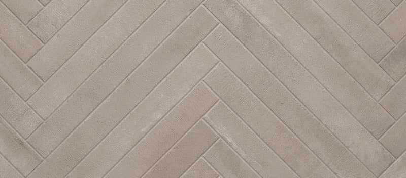 Piastrella per pavimento e rivestimento in gres porcellanato effetto mattoncino opaco 4.8x45 cm della collezione Arenosa, colore Greige di Ceramica Rondine