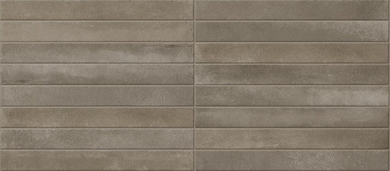 Piastrella per pavimento e rivestimento in gres porcellanato effetto mattoncino opaco 4.8x45 cm della collezione Arenosa, colore Taupe di Ceramica Rondine