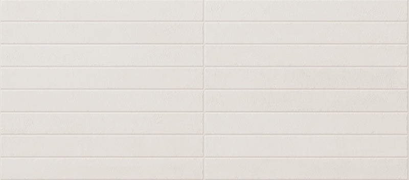 Piastrella per pavimento e rivestimento in gres porcellanato effetto mattoncino opaco 4.8x45 cm della collezione Arenosa, colore Total White di Ceramica Rondine