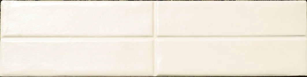 Dettaglio piastrella per rivestimento in gres porcellanato effetto mattoncino opaco 7,5x30 cm della collezione Artifact, colore Chalk di Ceramica Settecento