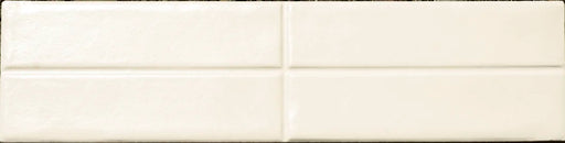 Dettaglio piastrella per rivestimento in gres porcellanato effetto mattoncino opaco 7,5x30 cm della collezione Artifact, colore Chalk di Ceramica Settecento