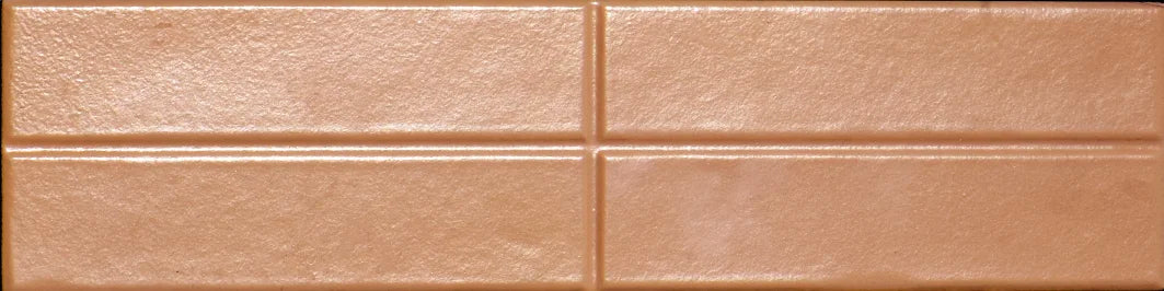 Dettaglio piastrella per rivestimento in gres porcellanato effetto mattoncino opaco 7,5x30 cm della collezione Artifact, colore Copper di Ceramica Settecento