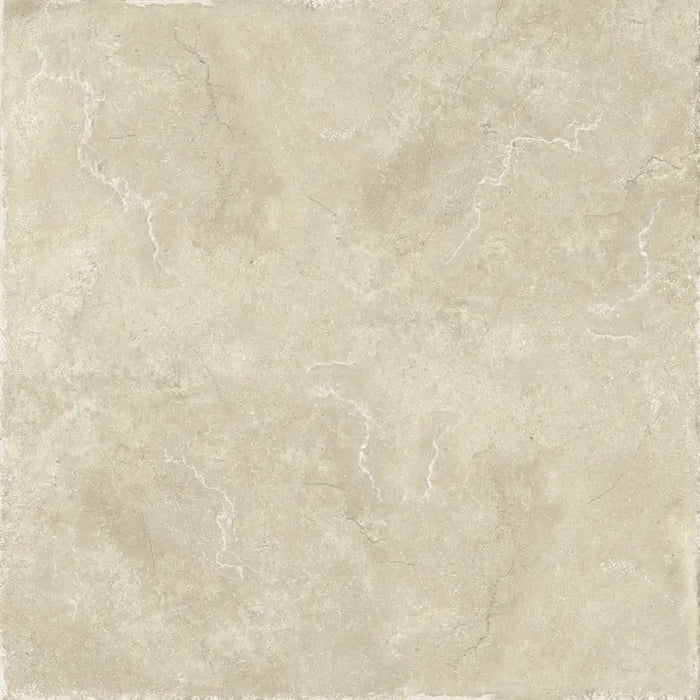 Dettaglio piastrella in gres porcellanato effetto pietra naturale, collezione Attica di Settecento Ceramica, colore Beige 90x90